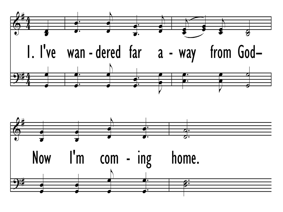 Baptist Hymnal 1991 309. I've wandered far away from God